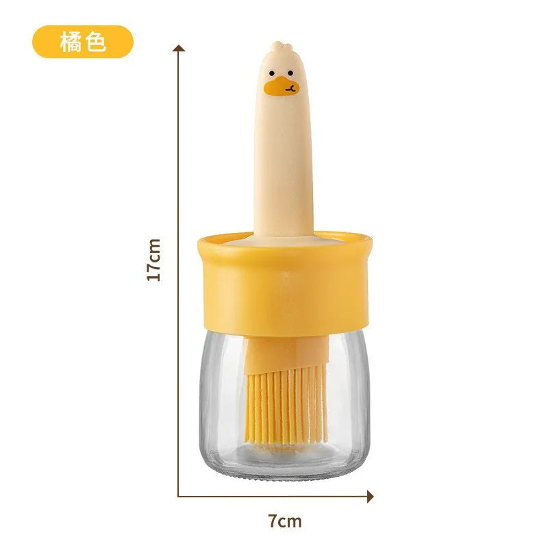 High-Temperature Silicone Oil Brush with Integrated Bottle