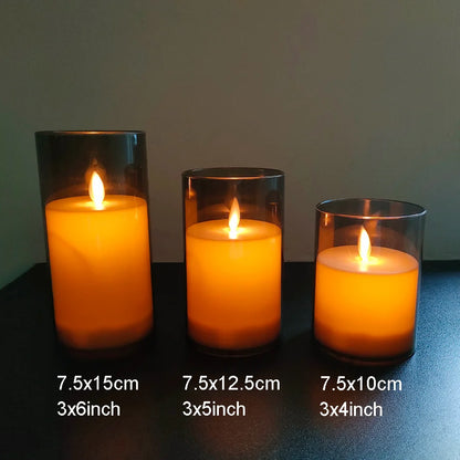 USB Rechargeable LED Candles – 3pcs Set with Remote Control