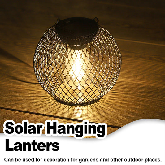 Solar LED Lantern Light – Retro Hanging Outdoor Waterproof Decor
