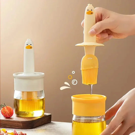 High-Temperature Silicone Oil Brush with Integrated Bottle