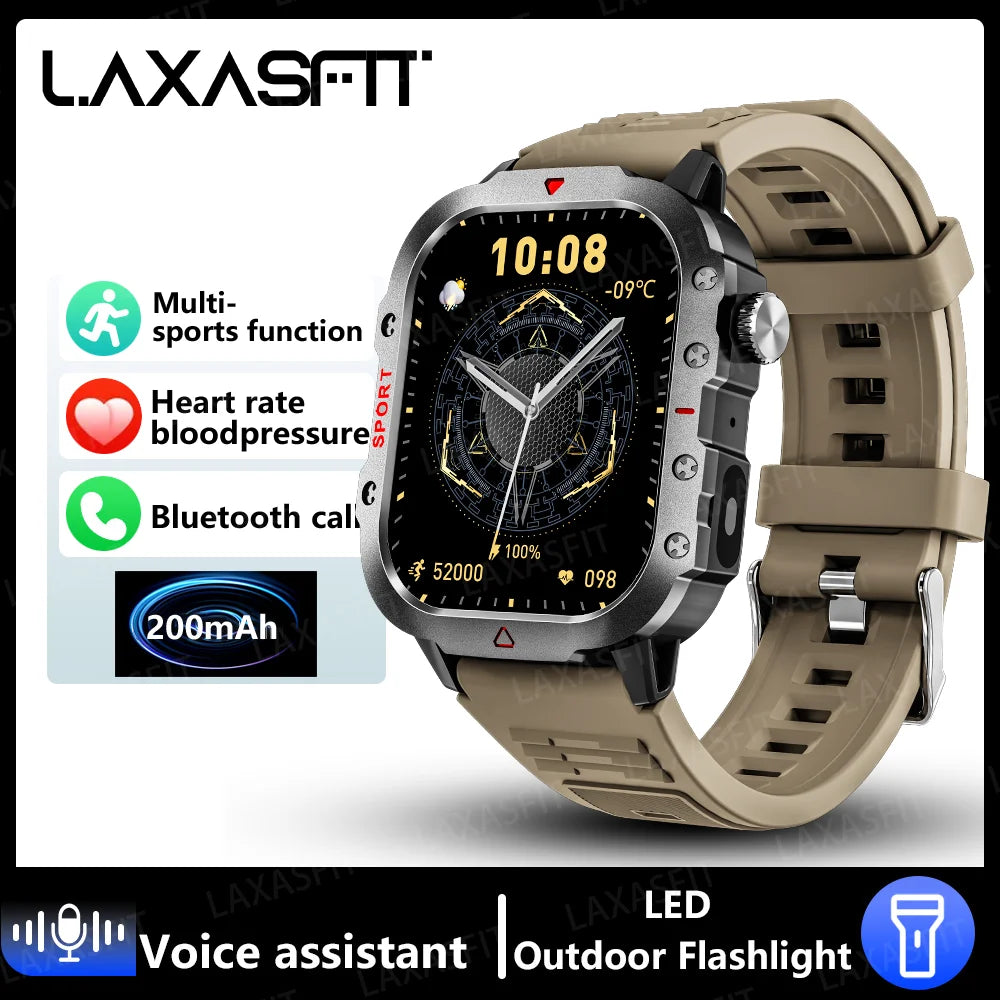 LAXASFIT 2024 Smartwatch with Bluetooth Call & Health Monitoring