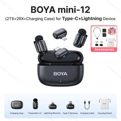 BOYA Mini Wireless Lavalier Microphone for iOS & Android