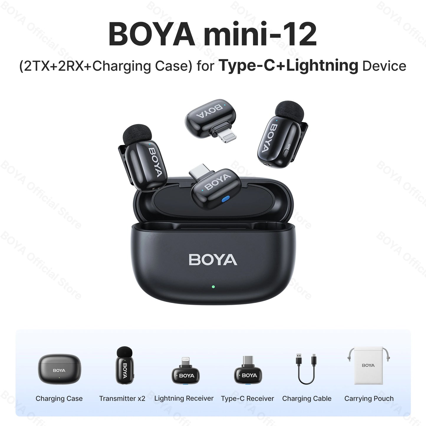 BOYA Mini Wireless Lavalier Microphone for iOS & Android
