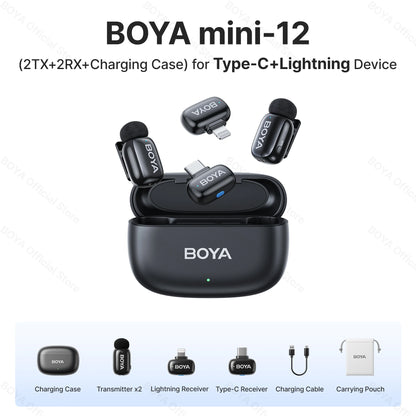 BOYA Mini Wireless Lavalier Microphone for iOS & Android